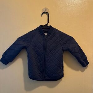 WHEAT Navy Quilted Kids Jacket